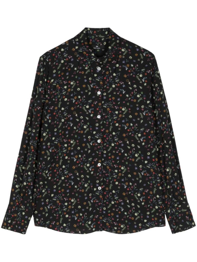 PS Paul Smith floral-print cotton shirt - Black Cover