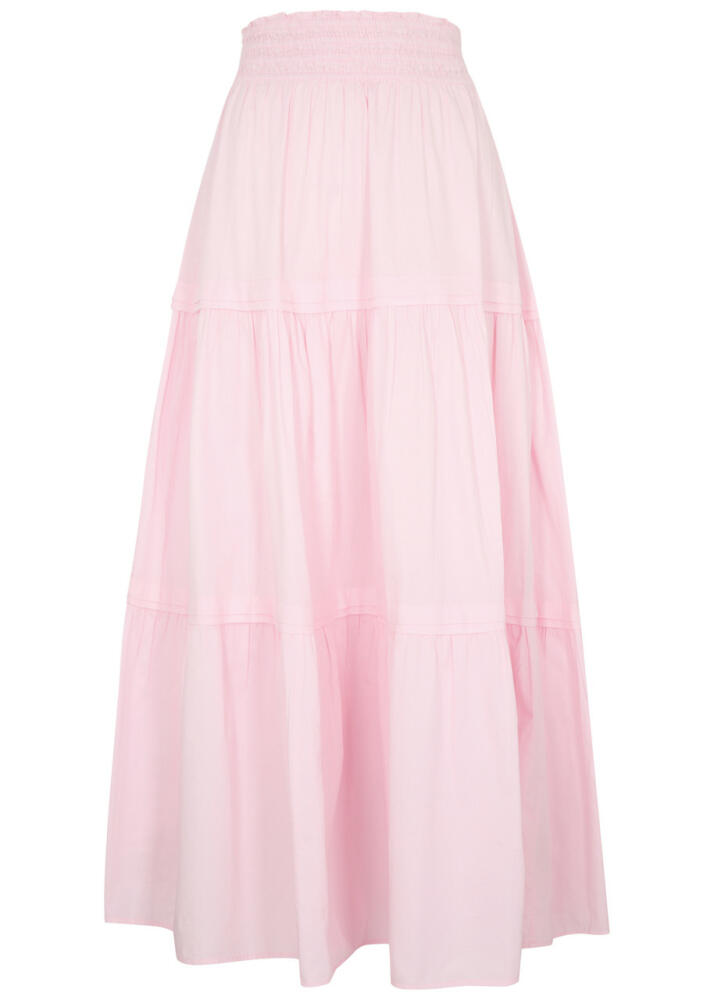 Loveshackfancy Phia Tiered Cotton Maxi Skirt - Pink Cover