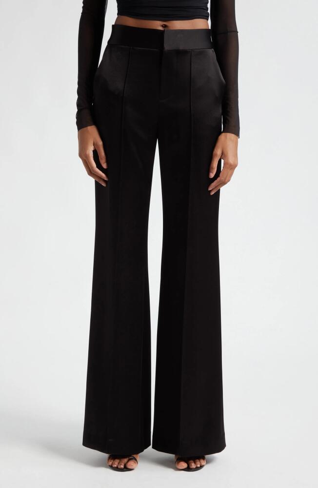 Alice + Olivia Dylan High Waist Wide Leg Pants in Black Cover