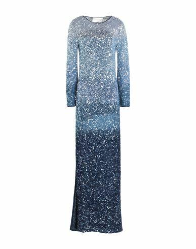 Alberta Ferretti Woman Maxi dress Blue Acetate, Elastane Cover