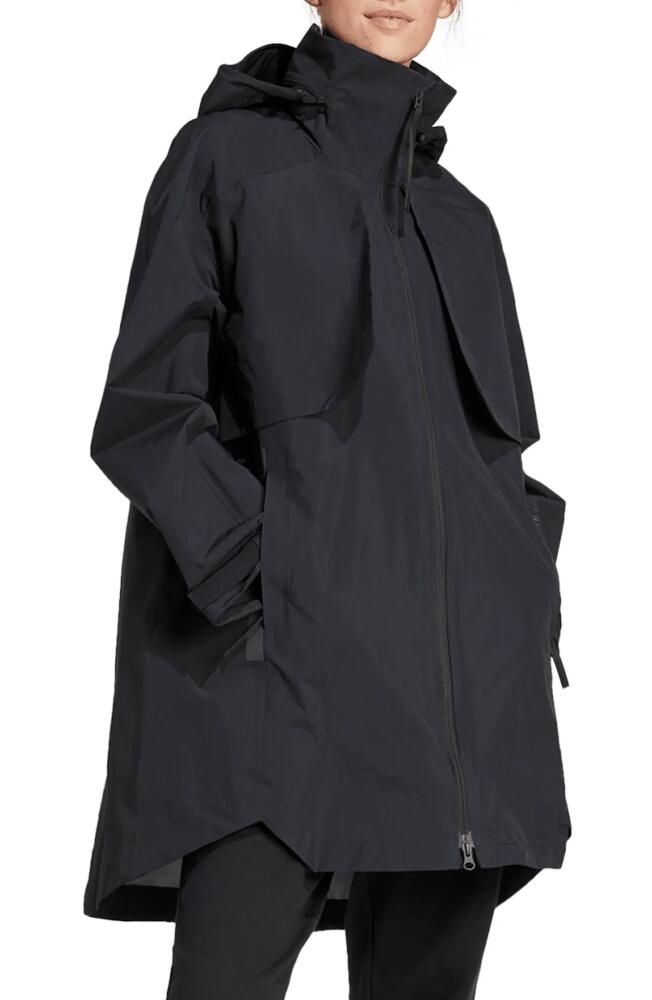 adidas MYSHELTER RAIN. RDY Waterproof Parka in Black Cover