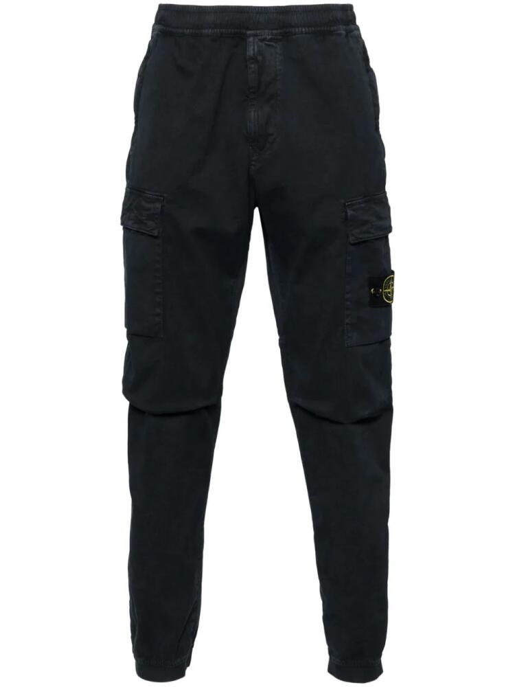 Stone Island Compass-badge cargo trousers - Blue Cover