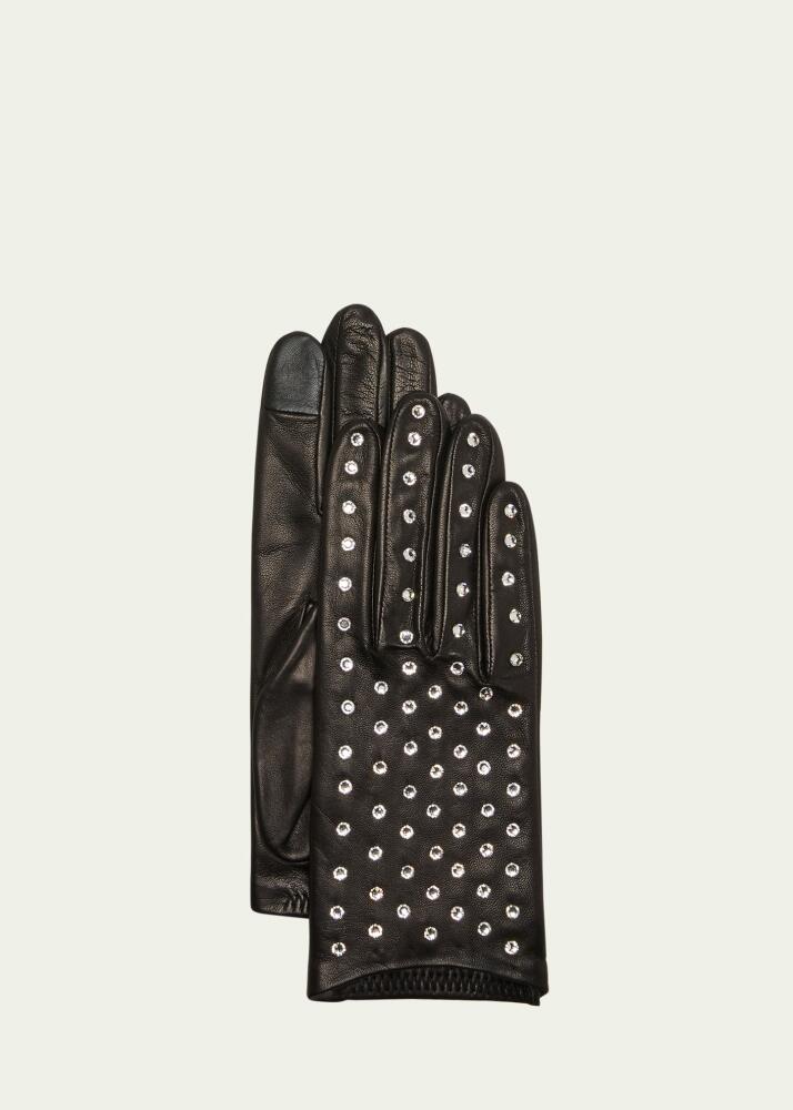 Agnelle Bejeweled Leather Gloves Cover