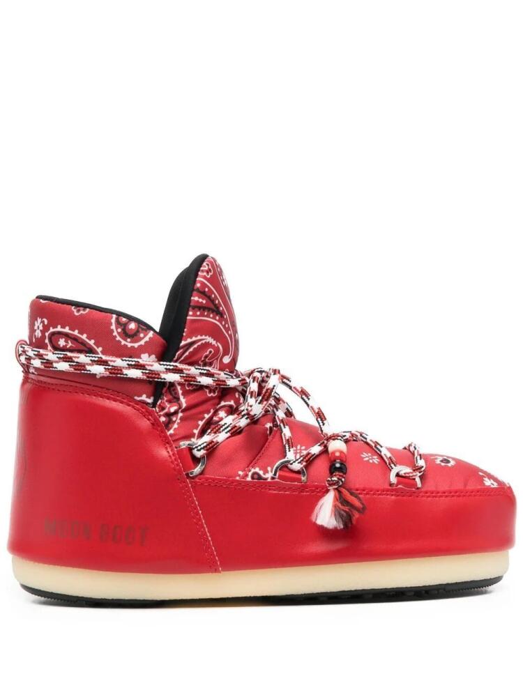 Alanui x Moon boot x Moon Boot bandana-print snow boots - Red Cover