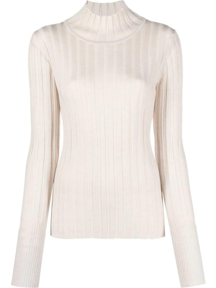 See by Chloé long-sleeve knitted top - Neutrals Cover