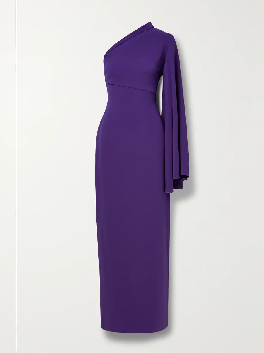 Solace London - Elisa One-sleeve Crepe Gown - Purple Cover