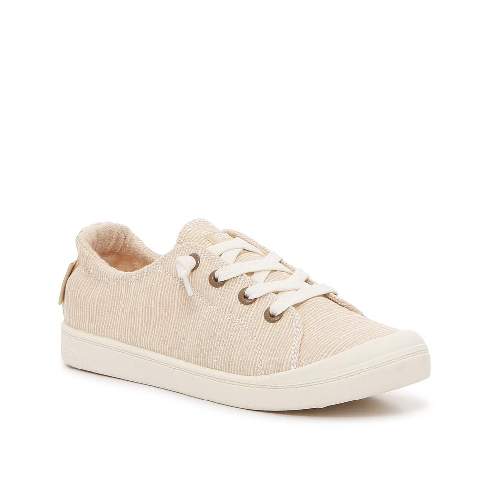 Roxy Bayshore Plus SlipOn Sneaker | Women's | Tan/Brown/White Stripe Cover