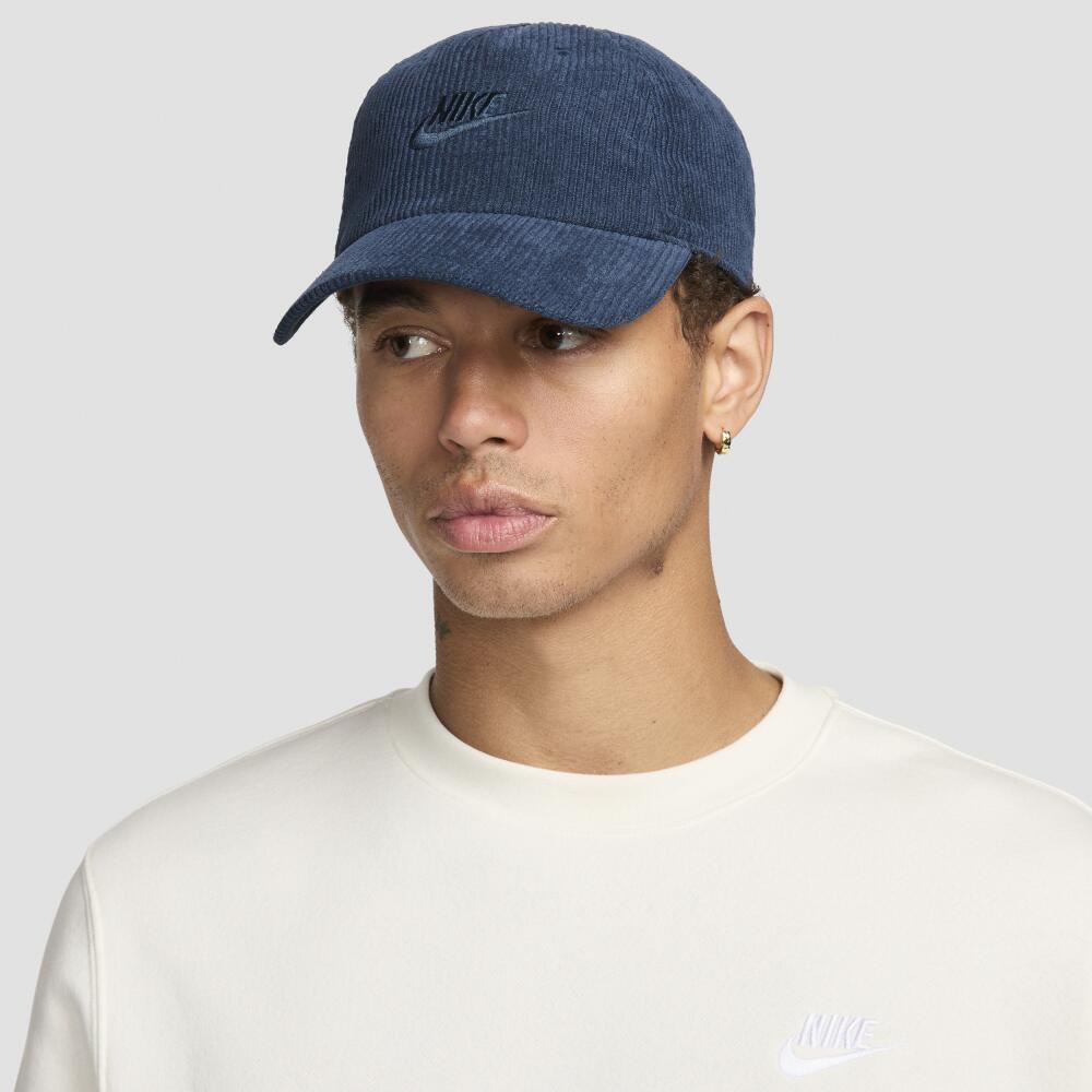 Nike Unisex Club Unstructured Corduroy Cap in Blue Cover