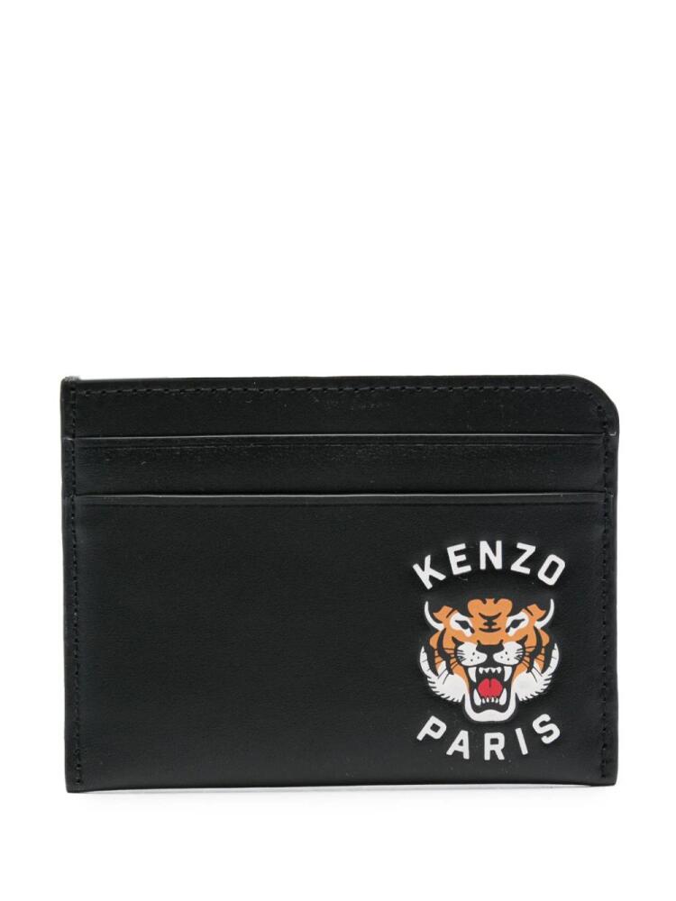 Kenzo logo-debossed leather wallet - Black Cover