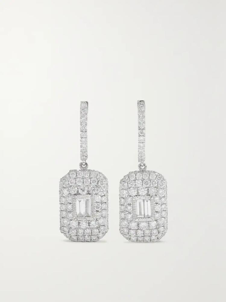 SHAY - 18-karat White Gold Diamond Earrings - Silver Cover