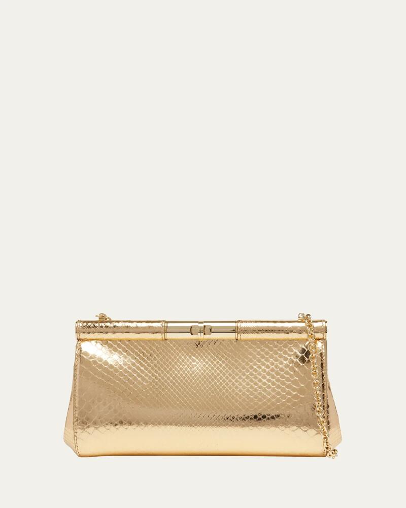 Dolce & Gabbana Marlene Medium Metallic Python Clutch Bag Cover