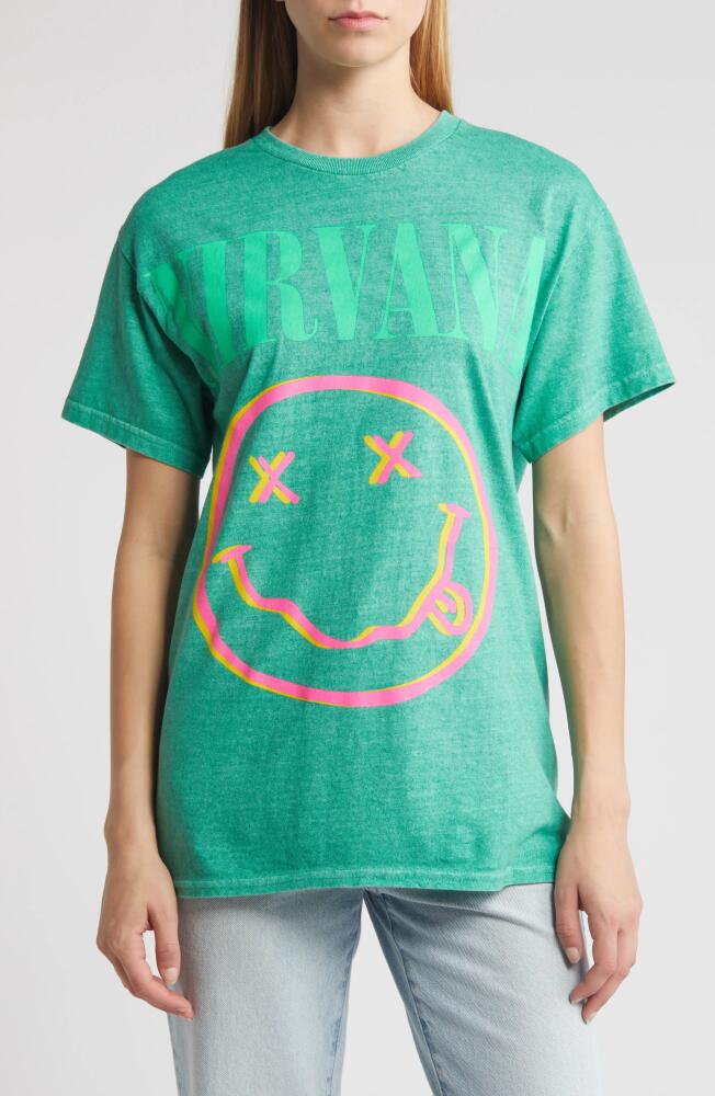 Merch Traffic Nirvana Graphic T-Shirt in Green Cover