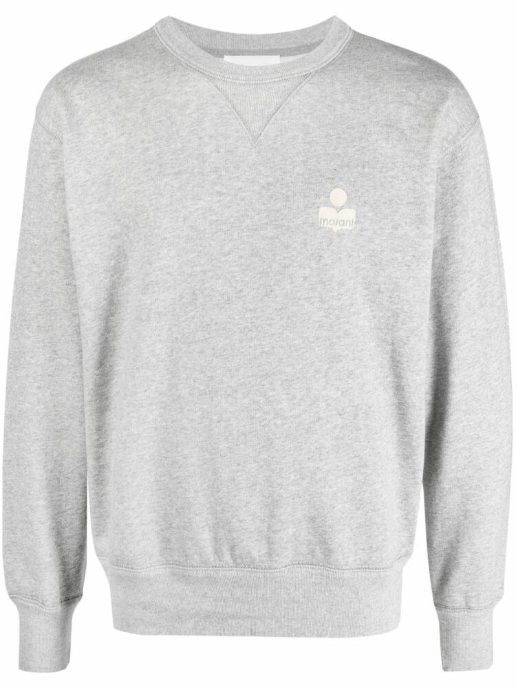 MARANT logo-embroidered crew-neck sweatshirt - Grey Cover