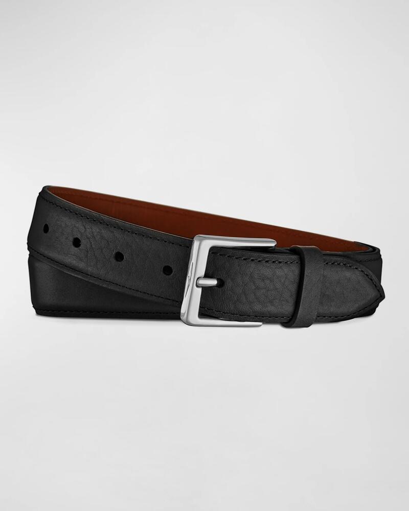 Shinola Men's Bombe Leather Tab Belt Cover