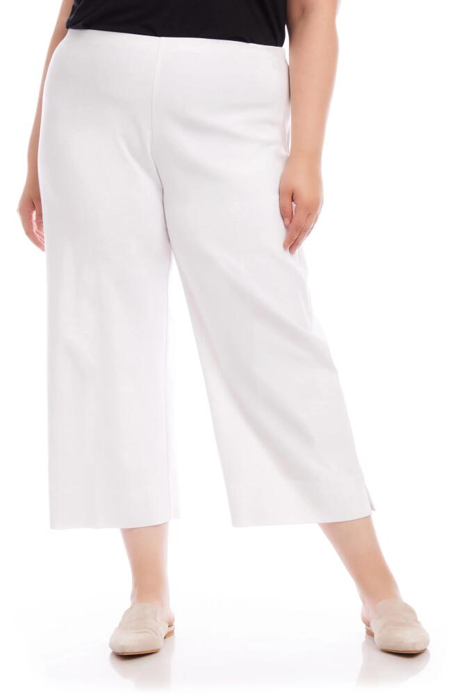 Karen Kane Crop Wide Leg Pants in Off White Cover