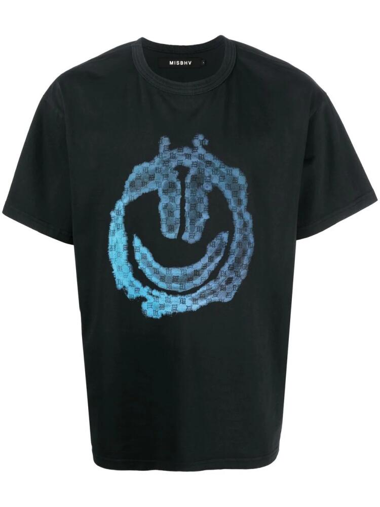 MISBHV monongram smiley-print T-shirt - Black Cover