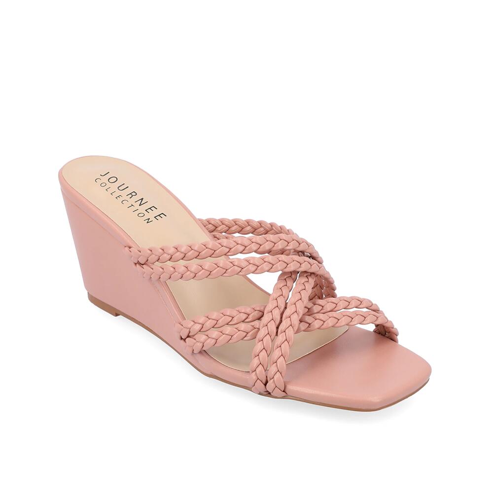 Journee Collection Baylen Wedge Sandal | Women's | Light Pink Cover