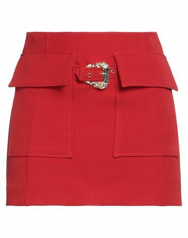 Versace Jeans Couture Woman Mini skirt Red Polyester, Elastane Cover