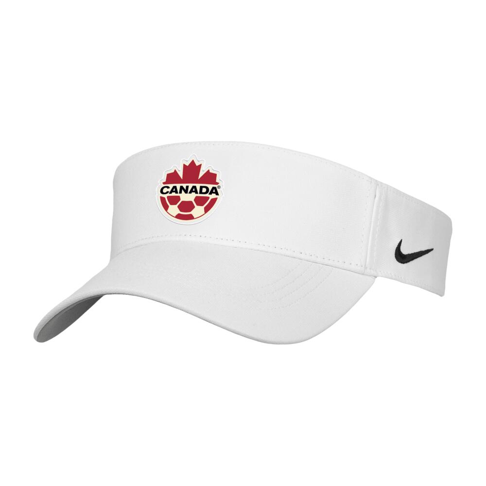 Canada Nike Unisex Soccer Visor in White Cover