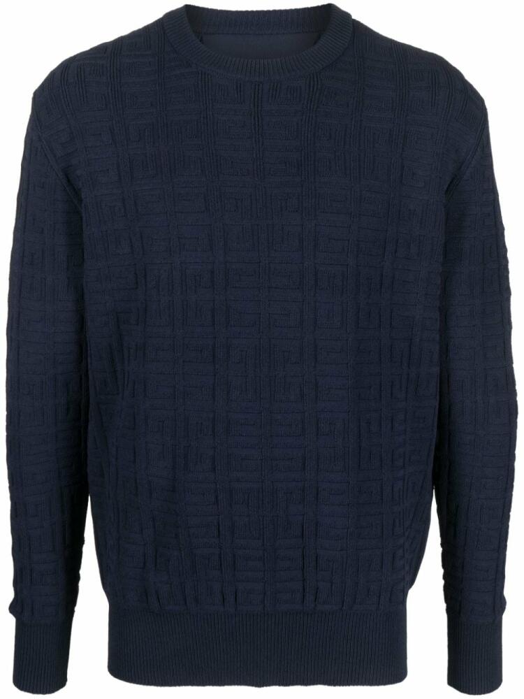 Givenchy 4G patterned-knit jumper - Blue Cover