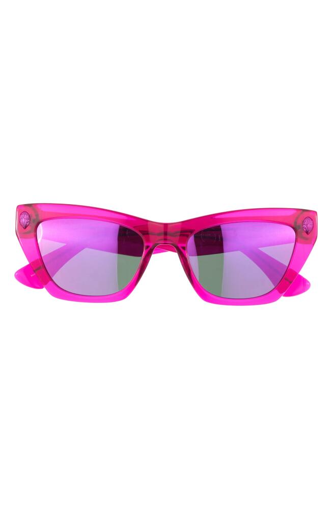 Kurt Geiger London 51mm Cat Eye Sunglasses in Fuchsia Matte/Pink Flash Cover