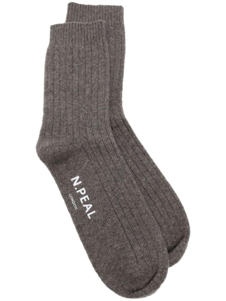 N.Peal ribbed house socks - Grey Cover