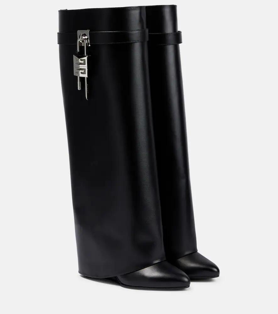 Givenchy Shark Lock wide-fit leather knee-high boots Cover