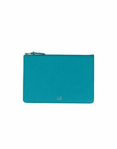 Dunhill Man Pouch Turquoise Soft Leather Cover