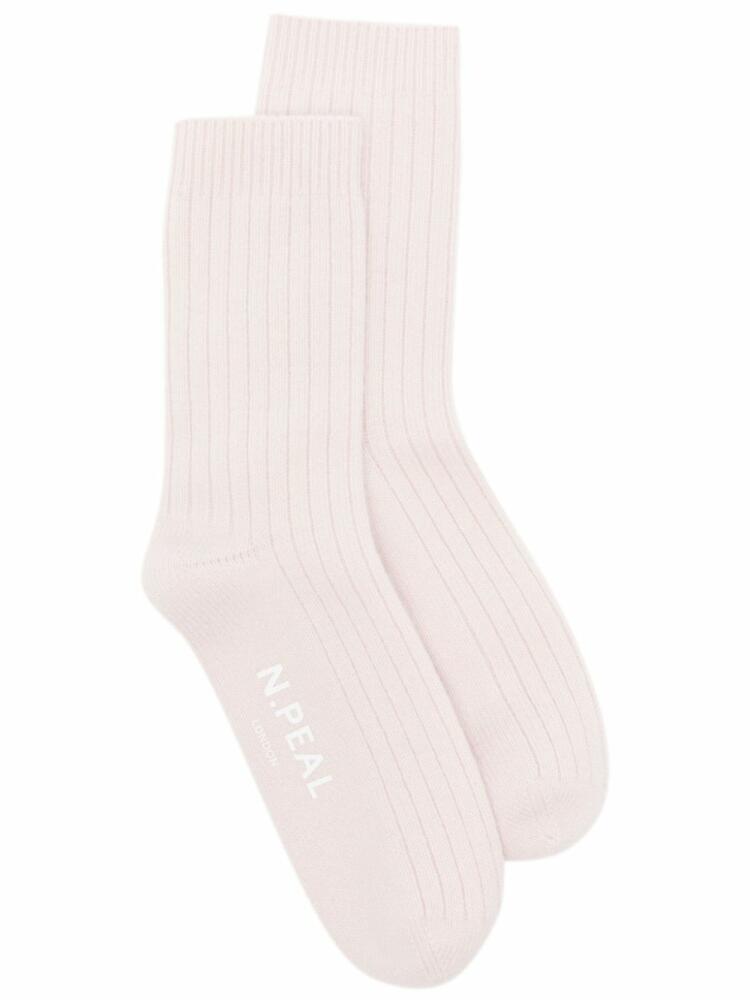 N.Peal ribbed house socks - Pink Cover