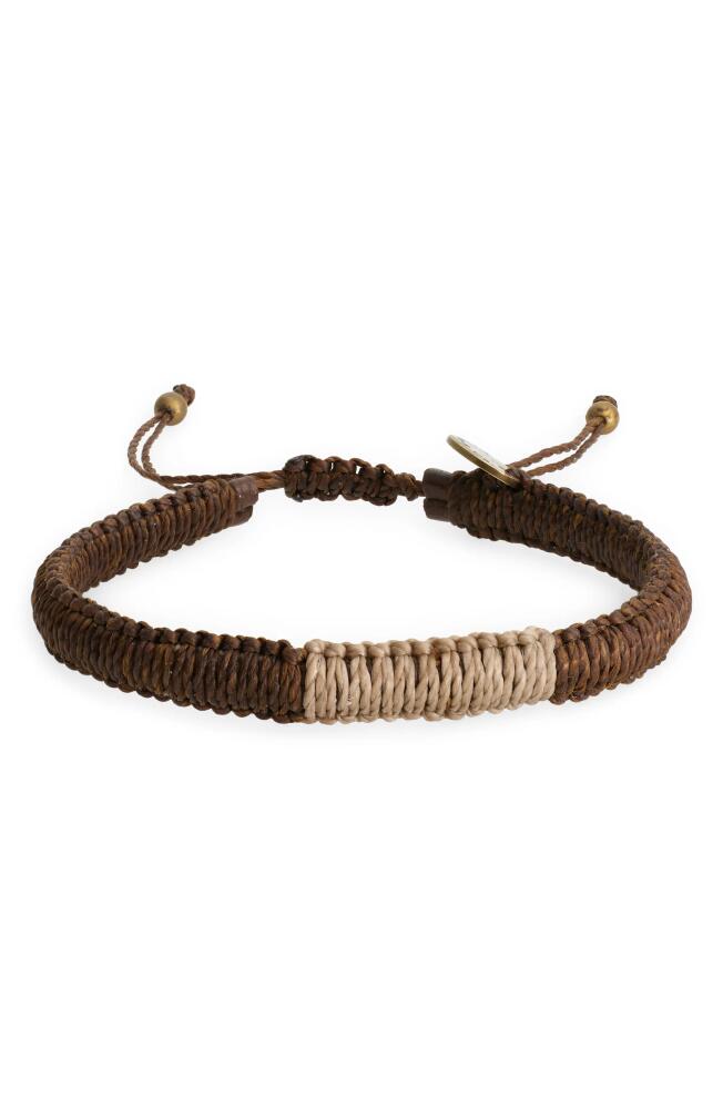 Caputo & Co. Men's Macramé Adjustable Bracelet in Brown Combo Cover