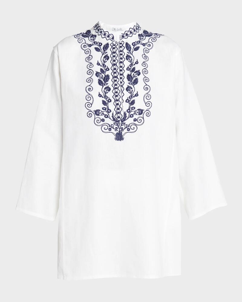 Loro Piana Cam Sophia Embroidered Antigua Blouse Cover