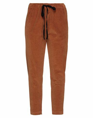 Emma & Gaia Woman Pants Brown Cotton, Elastane Cover