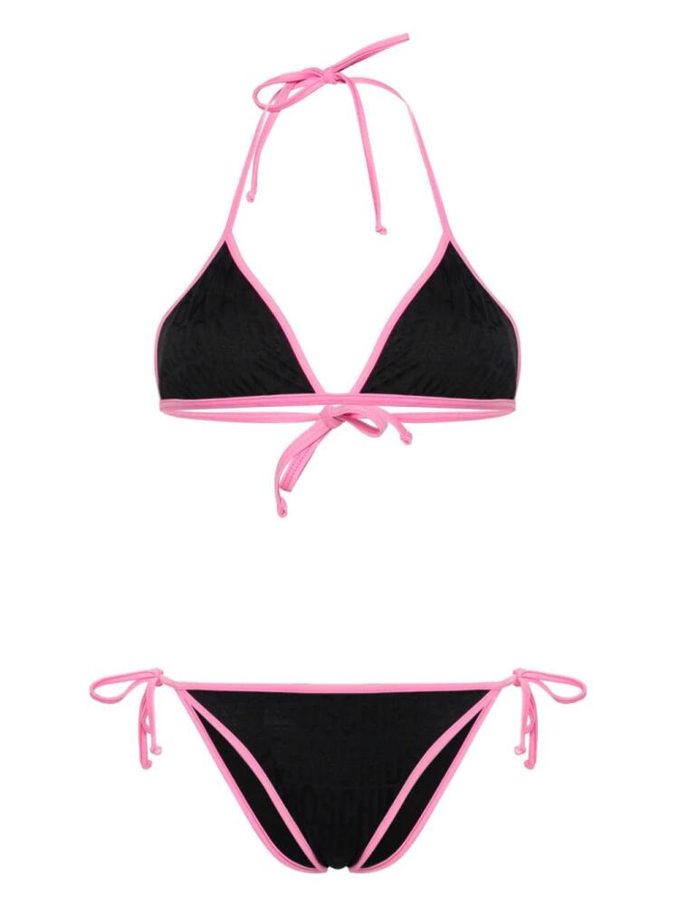 Moschino contrasting-borders bikini - Black Cover