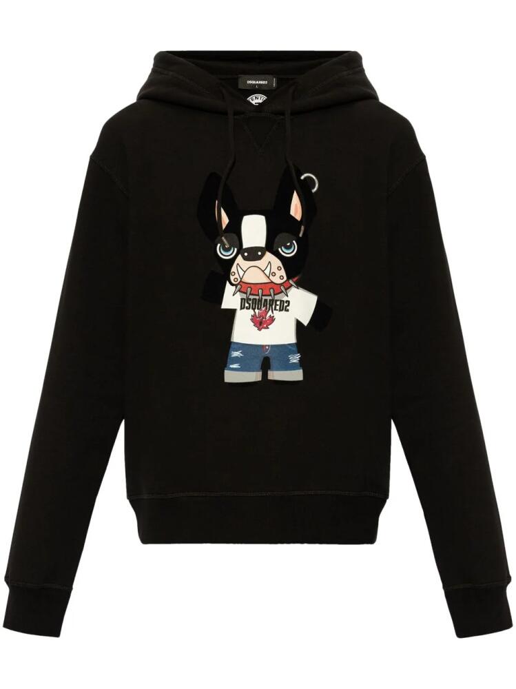 DSQUARED2 graphic-print cotton hoodie - Black Cover