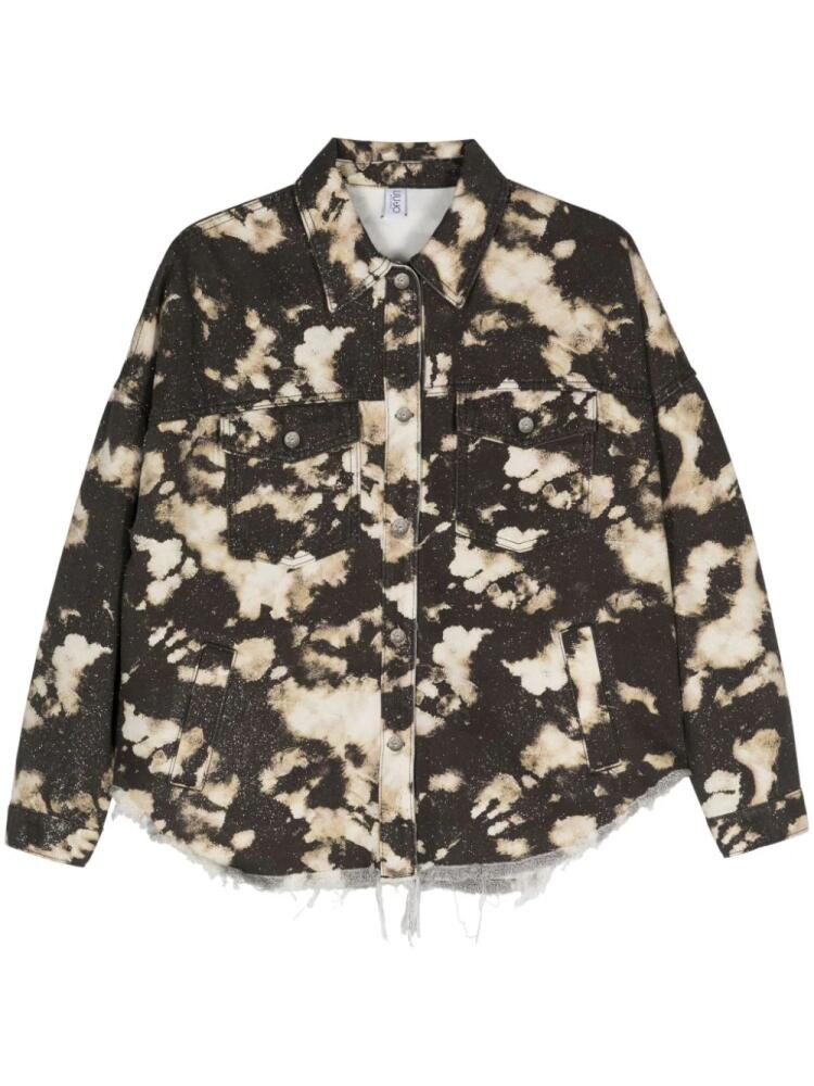 LIU JO bleached-effect denim jacket - Neutrals Cover