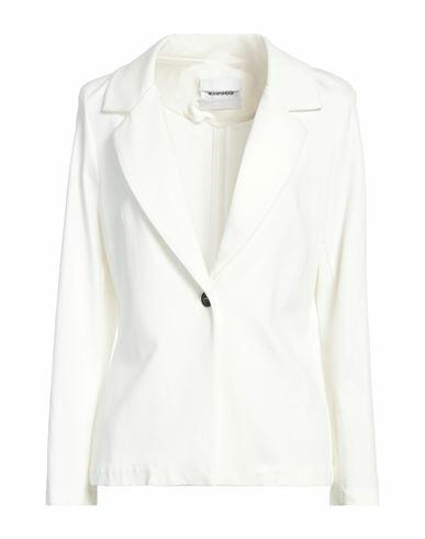 Brand Unique Woman Blazer Ivory Viscose, Polyamide, Elastane Cover