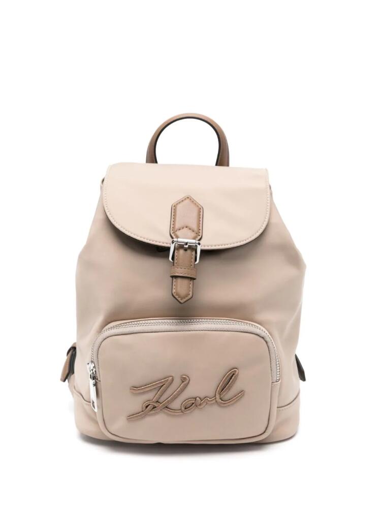 Karl Lagerfeld K/Signature backpack - Neutrals Cover