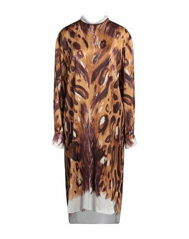 Marni Woman Midi dress Brown Viscose, Acetate, Silk Cover