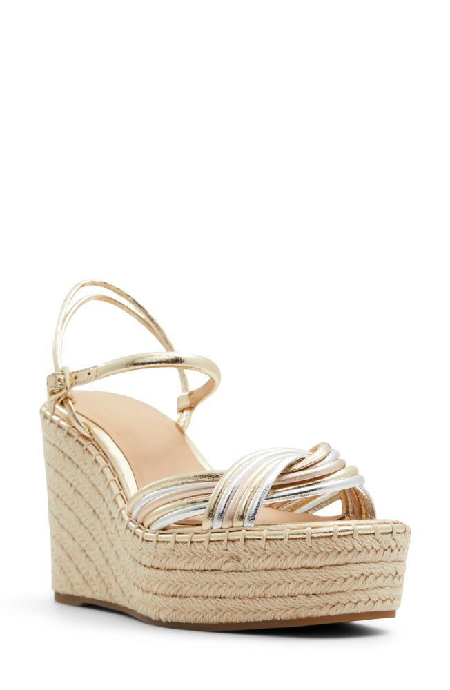 Ted Baker London Amalia Espadrille Wedge Sandal in Metallic Multi Cover