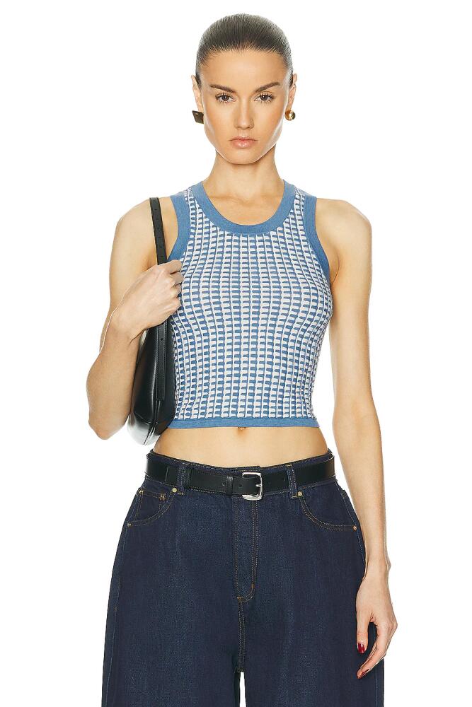 Guest In Residence Gingham Tank Top in Blue Cover