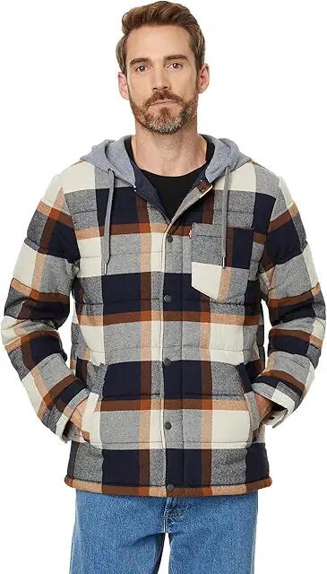 Levi's(r) Cotton Plaid Quilted Puffer (Skater Plaid) Men's Jacket Cover