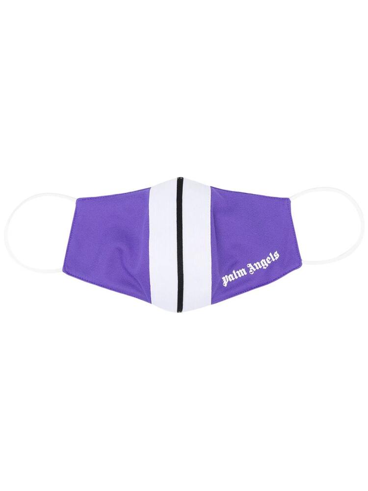 Palm Angels stripe detail face mask - Purple Cover