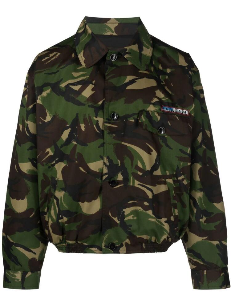 Martine Rose camouflage-print button-fastening jacket - Green Cover