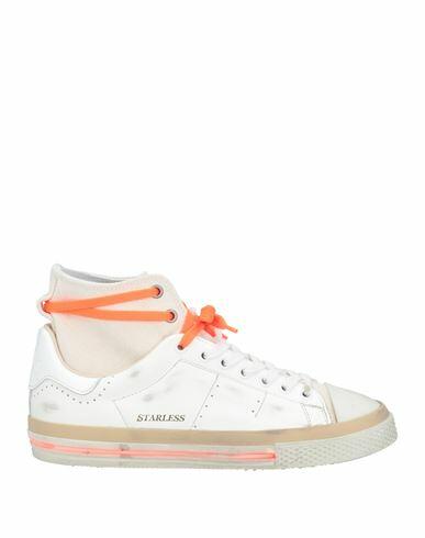 Hidnander Woman Sneakers White Leather, Textile fibers Cover