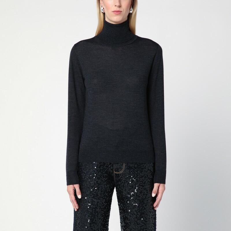 P.A.R.O.S.H. Grey cashmere and silk blend turtleneck sweater Cover