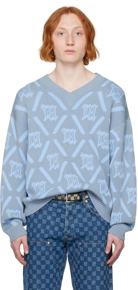 MISBHV Blue Jacquard Sweater Cover