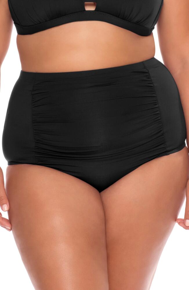 Becca High Waist Bikini Bottoms in Black Cover