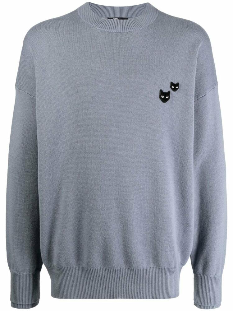 ZZERO BY SONGZIO Twin Panther crew-neck jumper - Blue Cover