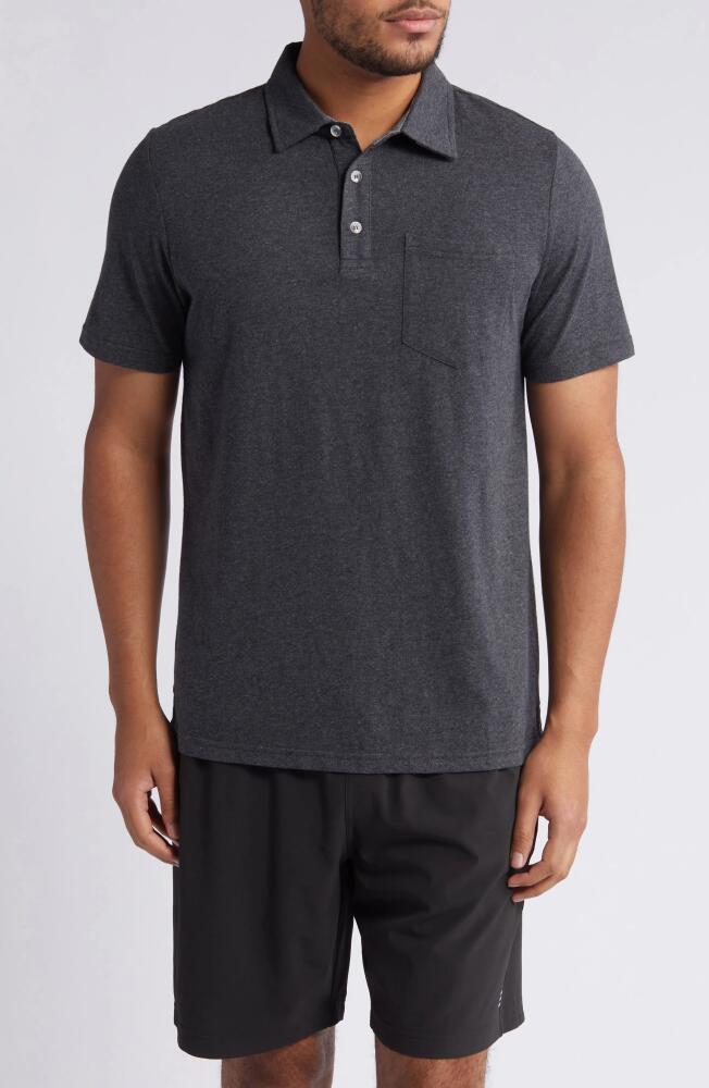 Free Fly Heritage Cotton Blend Polo in Heather Black Cover