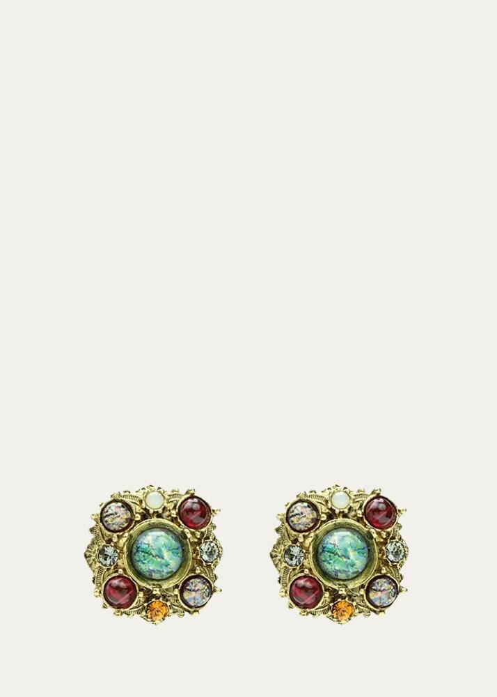 Ben-Amun Multicolor Round Clip-On Stud Earrings Cover